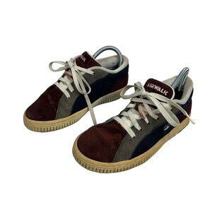 Airwalk Womens Suede Sneakers Size 5.5 Red/Blue/Gray